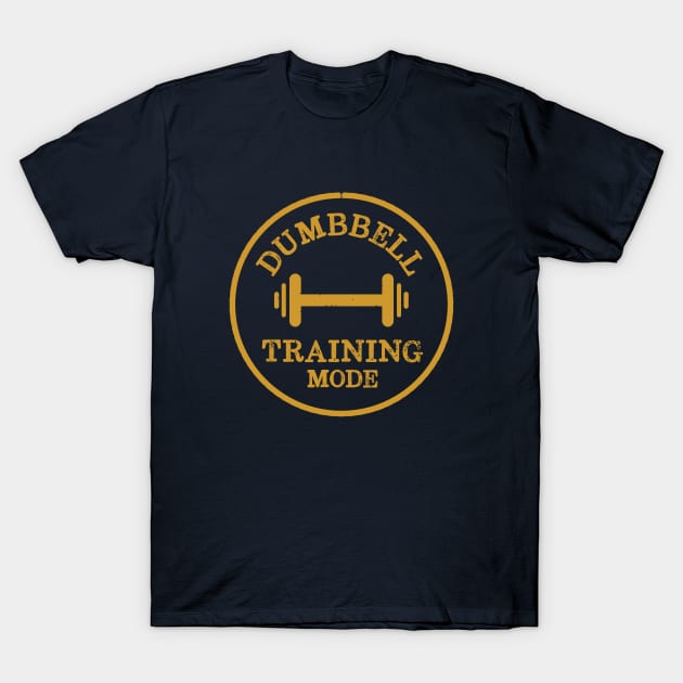 Dumbbell Training Mode Retro Workout T-Shirt by happinessinatee